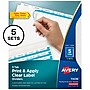Avery IndexMaker Print & Apply Label Dividers, 5-Tab, Clear, 5/Pack (11436)~#|#~sp30782550_sc7