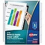 Avery Index Maker Standard Weight Sheet Protector Plastic Dividers, 5-Tab, 8-1/2" x 11", Clear (75500)~#|#~sp30783616_sc7