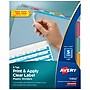 Avery Index Maker Print & Apply Label Plastic Dividers, 5-Tab, Translucent Multicolor (11452)~#|#~sp30783783_sc7