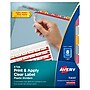 Avery Index Maker Print & Apply Label Dividers, 8-Tab, Translucent Assorted, Set (11433)~#|#~sp30783844_sc7