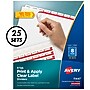 Avery Index Maker Paper Dividers with Print & Apply Label Sheets, 8 Tabs, White, 25 Sets/Pack (11447)~#|#~sp30784187_sc7