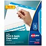 Avery Index Maker Print & Apply Label Paper Dividers, 5-Tab, Blue, 5 Sets/Pack (11410)~#|#~sp30784245_sc7