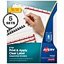 Avery Index Maker Unpunched Paper Dividers with Print & Apply Label Sheets, 8 Tabs, White, 5 Sets/Pack (11432)~#|#~sp30784530_sc7
