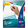 Avery Index Maker Print & Apply Label Dividers, 5-Tab, Multicolor, Set (11406)~#|#~sp30784637_sc7