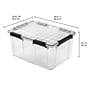 Sterilite 80 Quart Gasket Box with Lid, Plastic, Clear/Black, 4/Carton (39389004)~#|#~sp309495596_sc7