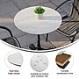 Flash Furniture Acadia 24" 1.5" Thickness Round Table Top, Wooden, White Faux Marble (STRD600MMWHMAR)~#|#~sp309495672_sc7