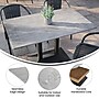 Flash Furniture Acadia 30"W x 48"D 1.5" Thickness Rectangle Table Top, Wood, Gray Faux Concrete (STRT30X48MCMGY)~#|#~sp309495788_sc7