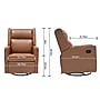 Flash Furniture Cash LeatherSoft Swivel Glider Rocker Manual Recliner Chair, Cognac (CYRAC536UCGNPU)~#|#~sp309495955_sc7