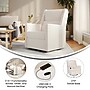 Flash Furniture Cash Fabric Swivel Glider Rocker Manual Recliner Chair, Off-White Boucle (CYRAC536UOFWBC)~#|#~sp309495973_sc7