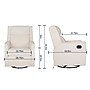Flash Furniture Cash Fabric Swivel Glider Rocker Manual Recliner Chair, Off-White Boucle (CYRAC536UOFWBC)~#|#~sp309495975_sc7