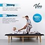 Viva Comfort Therapy Series Wall Mounted Folding Treatment Table, 500 lbs. Capacity, Black (ADI996-06-BLK-MK)~#|#~sp309629951_sc7