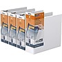 Davis Group QuickFit 4" 3-Ring Standard Binders, D-Ring, White, 4/Pack (87060-04)~#|#~sp309630512_sc7
