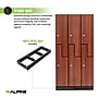 Alpine Industries 72" 2-Tier 3-Column Storage Locker, Walnut (701-Z-W-3-MK)~#|#~sp309690689_sc7