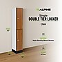 Alpine Industries 72" 2-Tier 1-Column Storage Locker, Oak (701-O-1-SPO-MK)~#|#~sp309691381_sc7