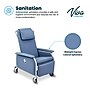 Viva Comfort Leather Bariatric 3-Position Geri Chair Recliner with Front Tray and Casters, Blue (ADIME915-01-T-BLU-KIT)~#|#~sp309696018_sc7