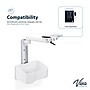Viva Comfort Aluminum Wall Mount Bracket with Basket, Compatible With Viva Omni Spot Monitor, White (ADIME912-WM-08)~#|#~sp310016663_sc7