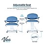 Viva Comfort Electric Adjustment Phlebotomy Chair, 590 lb. Capacity, 2 Flip Up Arms, Blue (ADIME997-06)~#|#~sp310016776_sc7