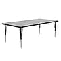 Correll Rectangular Activity Table Set, 72" x 36", Height Adjustable, Gray Granite (AP1-A3672TFREC-15-09-09-8-18)~#|#~sp310124835_sc7