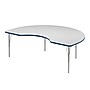 Correll Kidney Shaped Activity Table Set, 72" x 48", Height Adjustable, Frosty White (AP1-A4872DEKID-80-14-37-6-18)~#|#~sp310184856_sc7