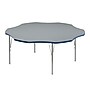 Correll 60" Flower Shaped Activity Table Set, Height Adjustable, Gray Granite (AP1-A60TFFLR-15-14-37-6-18)~#|#~sp310184913_sc7