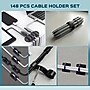 Turonic CM1 148-Piece Cable Management Kit, Black~#|#~sp310640542_sc7