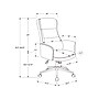 Monarch Specialties Inc. Ergonomic Faux Leather Swivel Executive Chair, Dark Grey (I 7375)~#|#~sp312210497_sc7