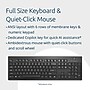 Kensington KM270 EQ Rechargeable Desktop Set, Keyboard and Mouse, Wireless, Black (K75560NA)~#|#~sp312230069_sc7