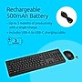 Kensington KM270 EQ Rechargeable Desktop Set, Keyboard and Mouse, Wireless, Black (K75560NA)~#|#~sp312230083_sc7
