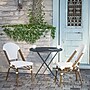 Flash Furniture Lourdes Contemporary Aluminum and PE Rattan Bistro Stack Chairs, White/Gray/Natural, Set of 2 (2SDA6421FWHGYNT)~#|#~sp312230214_sc7