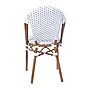 Flash Furniture Lourdes Contemporary Aluminum and PE Rattan Bistro Stack Chairs, White/Gray/Natural, Set of 2 (2SDA6421FWHGYNT)~#|#~sp312230216_sc7