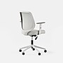 Branch Daily Chair Ergonomic Vegan Leather Swivel Task Chair, Limestone/White (11-11-00-59)~#|#~sp312430174_sc7