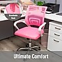 Mind Reader Ergonomic Mesh Swivel Computer and Desk Chair, Pink (OFFCHAIR-PNK)~#|#~sp312590363_sc7