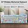 SaharaCase Wireless Mechanical Keyboard, Pastel Blue (KB23)~#|#~sp313720101_sc7