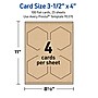 Avery Hexagon Integrated Cards, Matte Kraft Brown, 100/Pack (19479398972)~#|#~sp313998684_sc7