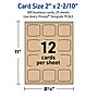 Avery Arched Square Business Cards, Matte Kraft Brown, 300/Pack (19479398954)~#|#~sp314002951_sc7