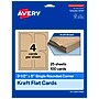 Avery Rectangle Single Rounded Corner Integrated Cards, Matte Kraft Brown, 100/Pack (19479398963)~#|#~sp314005274_sc7