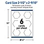 Avery Hexagon Business Cards, Glossy White, 100/Pack (19479399090)~#|#~sp314054777_sc7