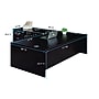 Boss Office Products 71" L-Shaped Desk with File Pedestal, Mocha (GROUPA10-MOC)~#|#~sp314486062_sc7