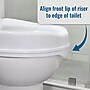 HealthSmart Universal Raised Toilet Seat, 4"H, 300 Lb. Capacity (522-1510-1900)~#|#~sp314487618_sc7