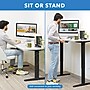 Mount-It! Dual Motor 55"W Electric Rectangular Adjustable Standing Desk, White/Black (MI-18113)~#|#~sp314779786_sc7