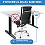 Mount-It! Dual Motor 55"W Electric Rectangular Adjustable Standing Desk, White/Black (MI-18113)~#|#~sp314779789_sc7