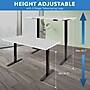 Mount-It! Dual Motor 55"W Electric Rectangular Adjustable Standing Desk, White/Black (MI-18113)~#|#~sp314779791_sc7