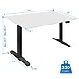Mount-It! Dual Motor 55"W Electric Rectangular Adjustable Standing Desk, White/Black (MI-18113)~#|#~sp314779792_sc7
