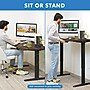 Mount-It! Dual Motor 55"W Electric Rectangular Adjustable Standing Desk, Oak/Black (MI-18102)~#|#~sp314780464_sc7