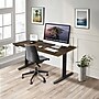 Mount-It! Dual Motor 55"W Electric Rectangular Adjustable Standing Desk, Oak/Black (MI-18102)~#|#~sp314780465_sc7