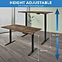 Mount-It! Dual Motor 55"W Electric Rectangular Adjustable Standing Desk, Oak/Black (MI-18102)~#|#~sp314780466_sc7