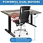 Mount-It! Dual Motor 55"W Electric Rectangular Adjustable Standing Desk, Oak/Black (MI-18102)~#|#~sp314780468_sc7