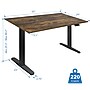 Mount-It! Dual Motor 55"W Electric Rectangular Adjustable Standing Desk, Oak/Black (MI-18102)~#|#~sp314780470_sc7