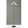 Adesso Esme 60"H Brushed Steel Floor Lamp with White Textured Fabric Shade (2620-22)~#|#~sp314780737_sc7