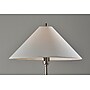 Adesso Esme 60"H Brushed Steel Floor Lamp with White Textured Fabric Shade (2620-22)~#|#~sp314780739_sc7